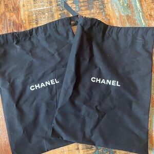 CHANEL Black Dust Bags Set